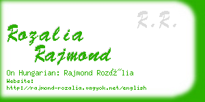 rozalia rajmond business card